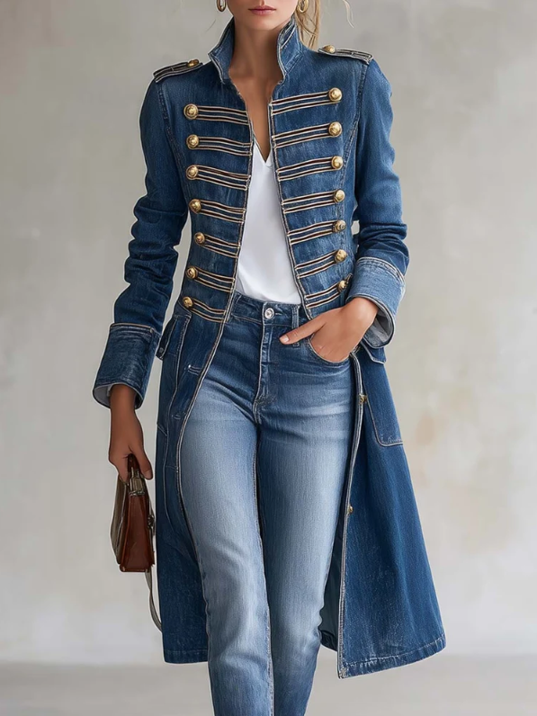 Carisanne - Manteau militaire long et épais