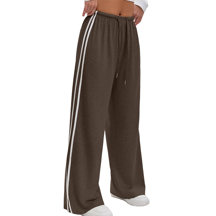 Adorielle - Pantalon large à bandes latérales