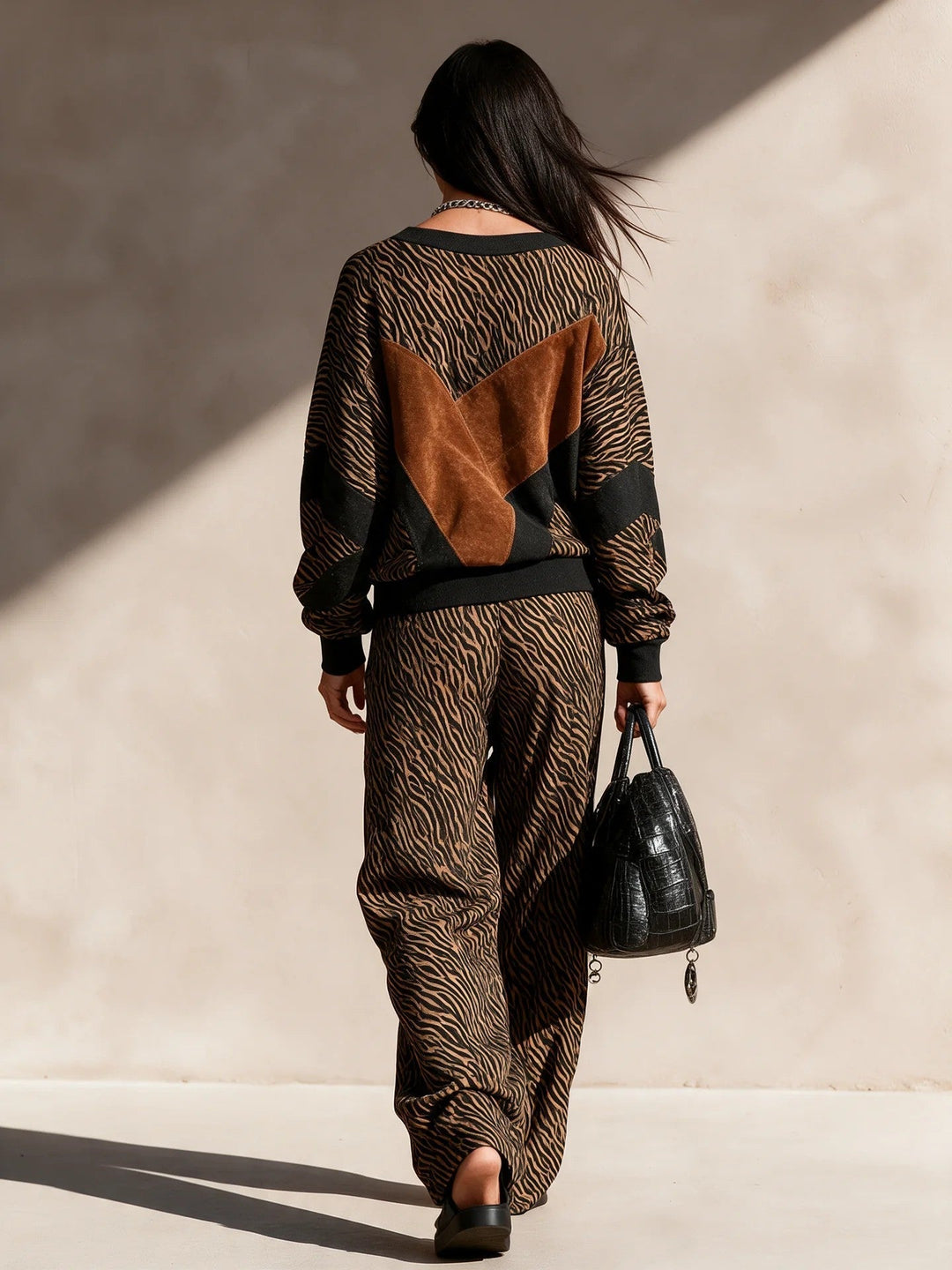 Jorie - Ensemble coordonné imprimé animalier au toucher doux