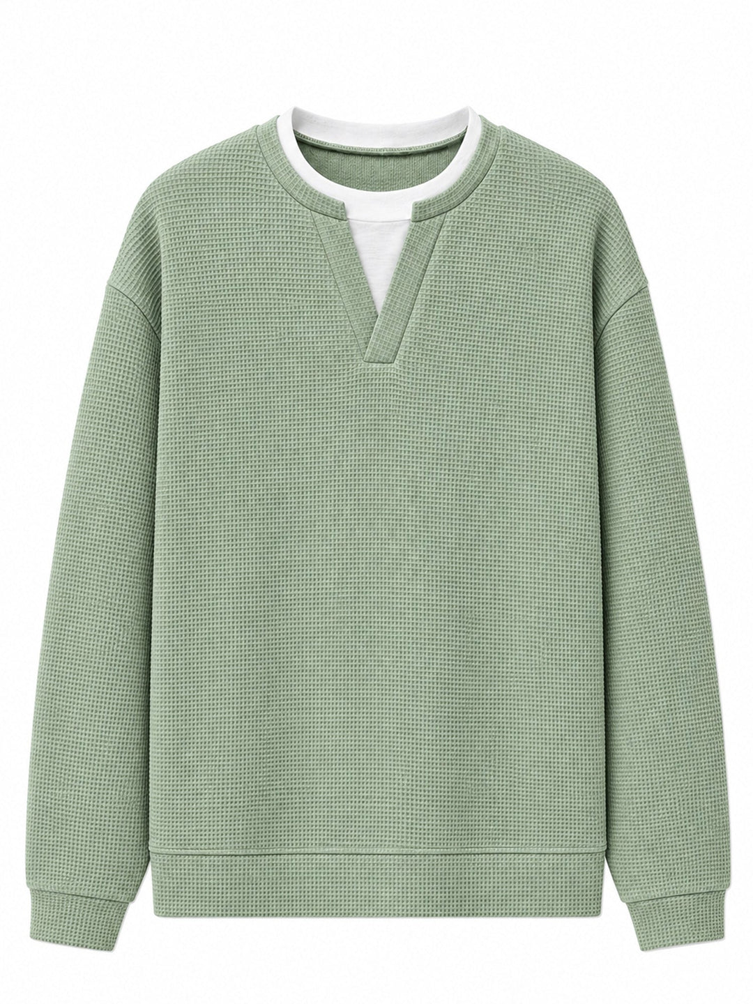 Oswald - T-shirt à manches longues en maille gaufrée