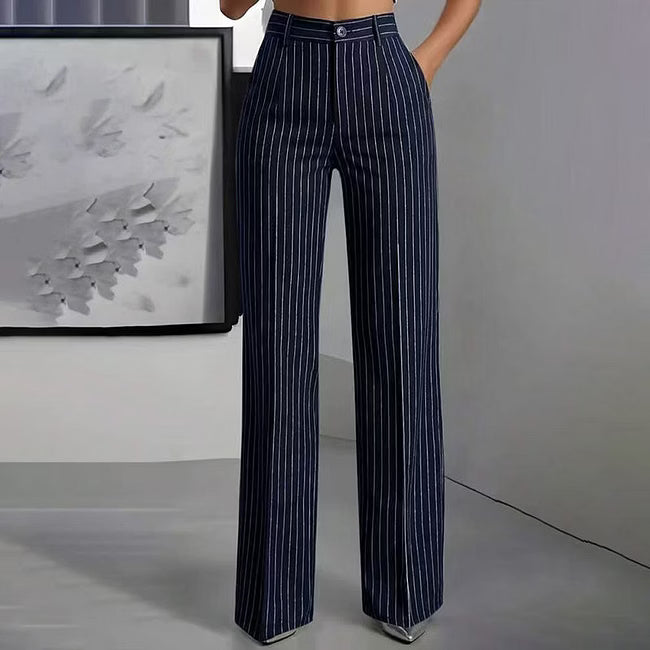 Blyss - Pantalon large à rayures élégantes