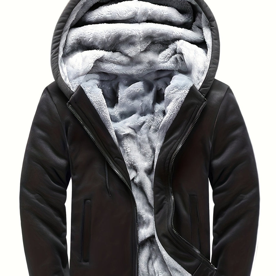 Dax - Sweat à capuche zippé épais à motif camouflage