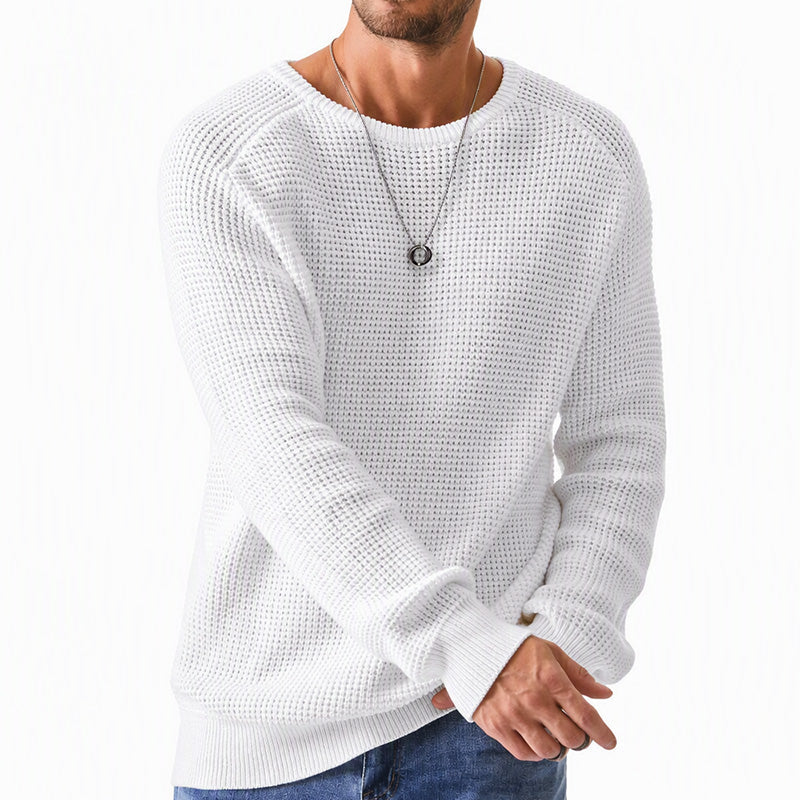 Isric - Pull col rond en maille texturée