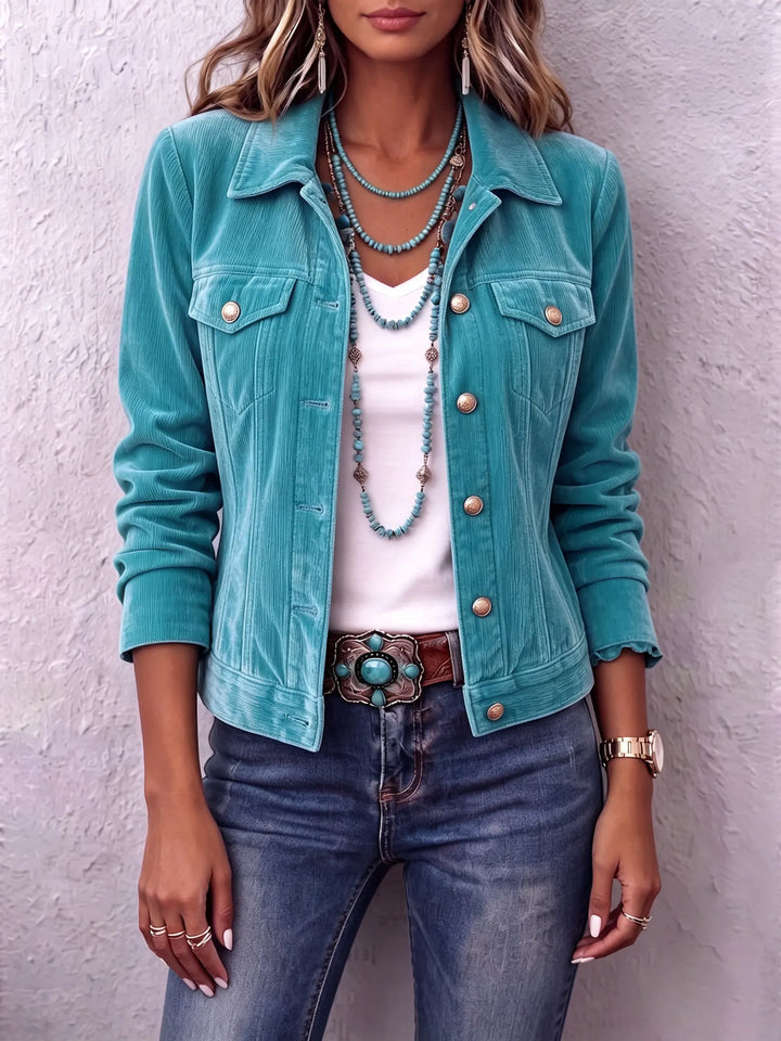 Amandria - Veste vintage délavée à boutons