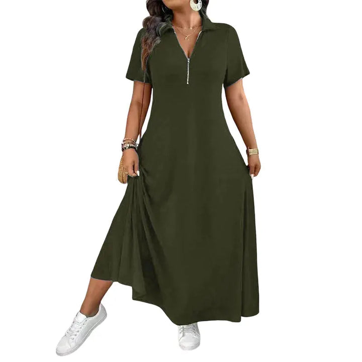 Primelle - Robe longue à col zippé, au toucher doux