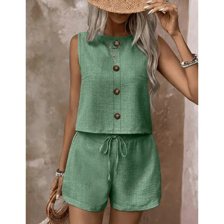 Abilene - Ensemble coordonné débardeur texturé et short