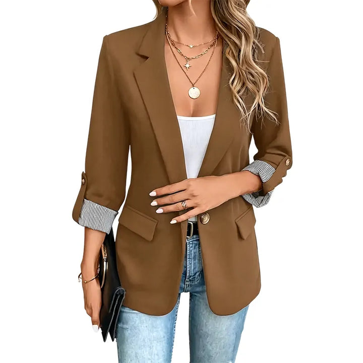 Celenya - Blazer classique à manches retroussées