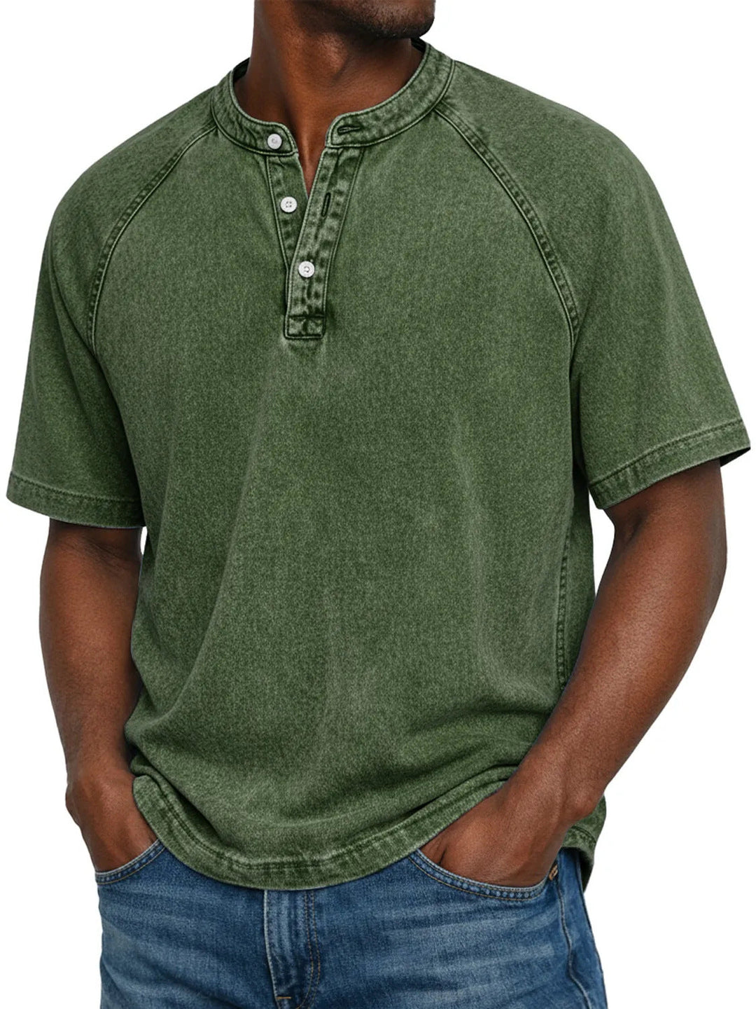 Flynn - T-shirt vintage délavé, doux au toucher