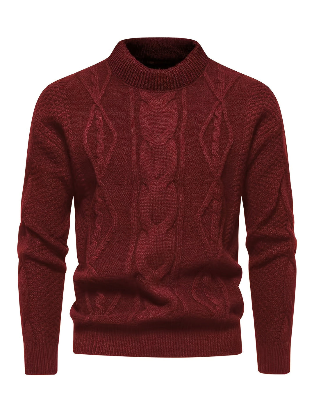 Kael - Pull en maille torsadée à col montant