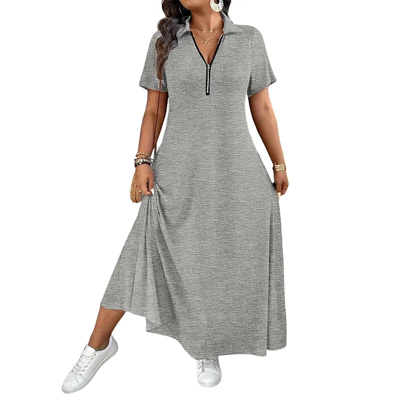 Primelle - Robe longue à col zippé, au toucher doux