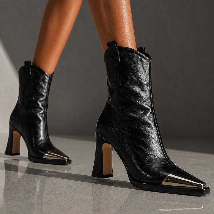 Farida - Bottines à talons aiguilles haut de gamme