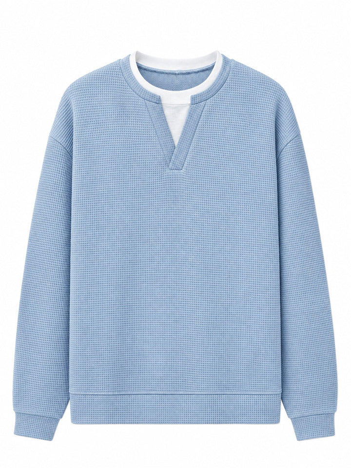 Oswald - T-shirt à manches longues en maille gaufrée