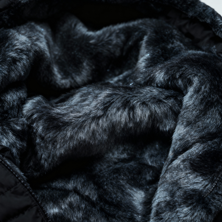 Leni - Manteau matelassé à capuche, doublé et chaud