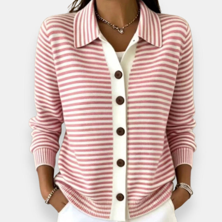 Briana - Cardigan à rayures doux au toucher