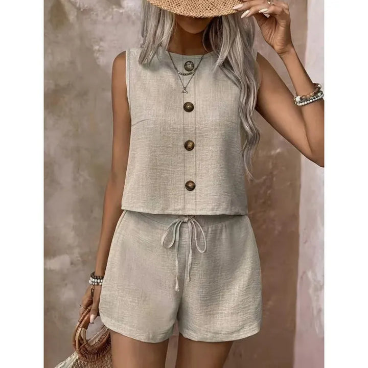 Abilene - Ensemble coordonné débardeur texturé et short
