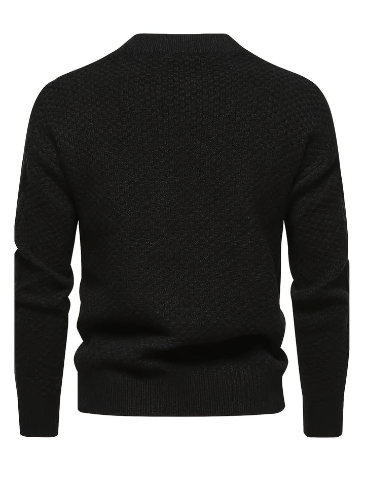 Kael - Pull en maille torsadée à col montant