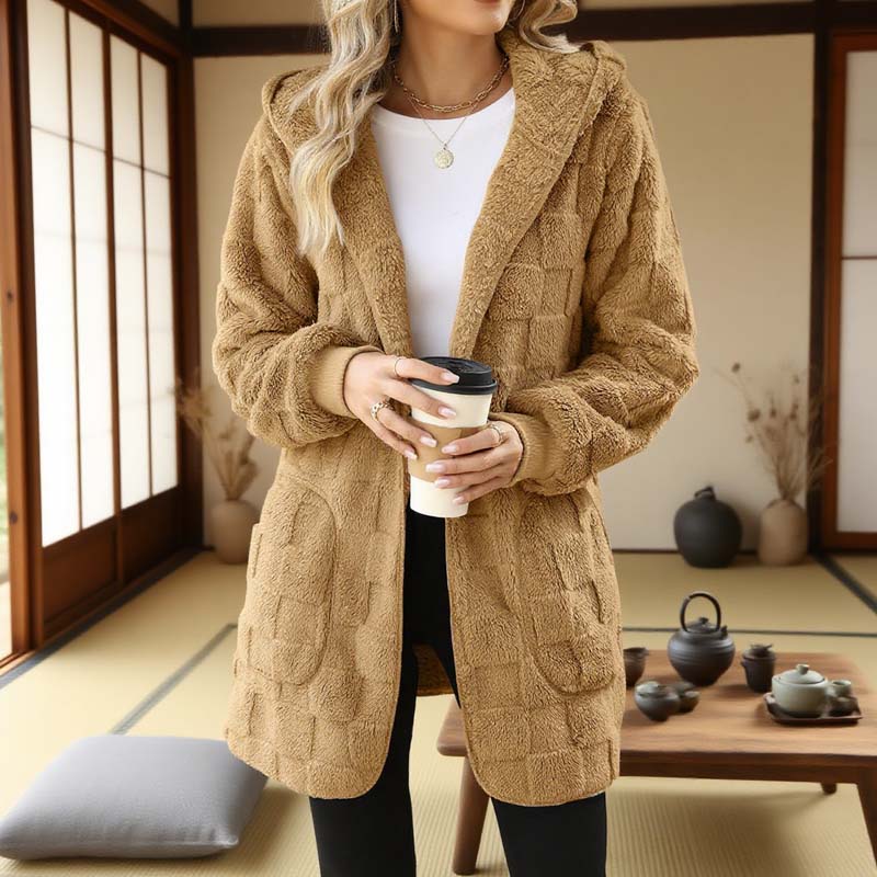 Zinnabelle - Cardigan à capuche effet peluche