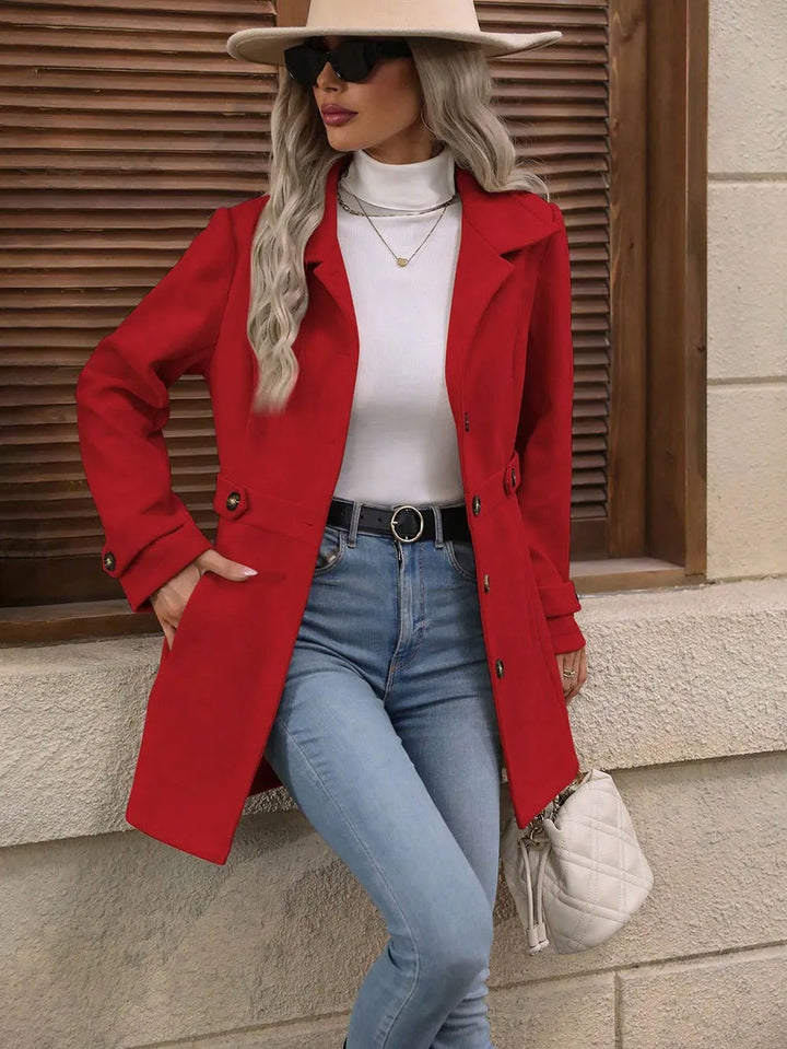 Bellona - Manteau de ville ceinturé sur-mesure