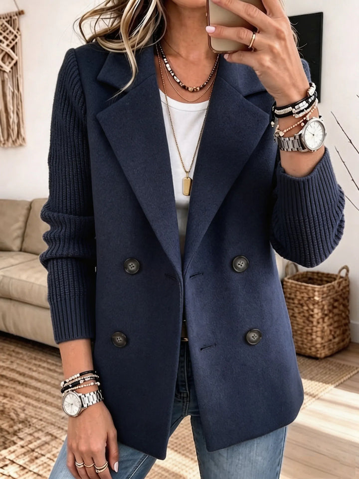 Adalene - Blazer croisé à manches en maille