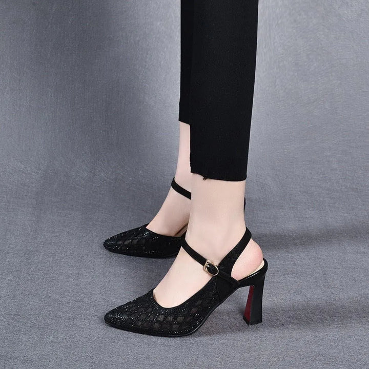 Delyse - Escarpins à talon bloc haut de gamme