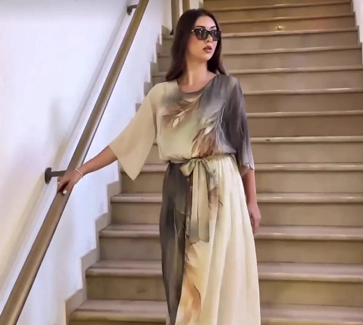 Halinor - Robe longue élégante en Chiffon