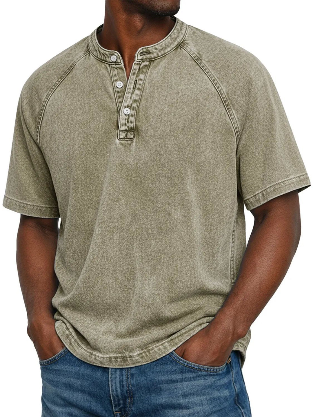Flynn - T-shirt vintage délavé, doux au toucher