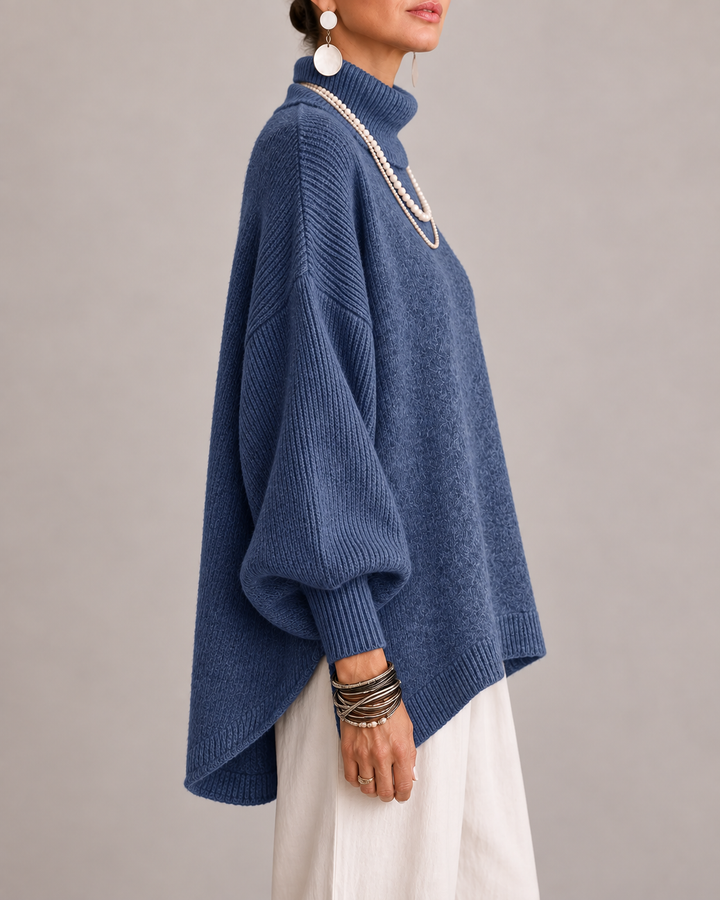 Aislin - Pull en maille oversize à col roulé
