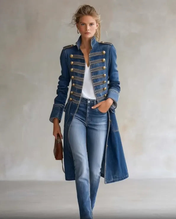 Carisanne - Manteau militaire long et épais