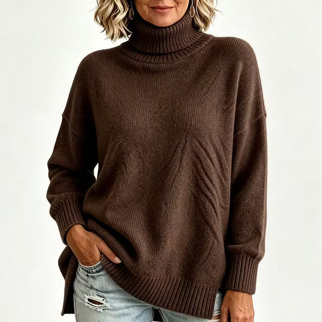 Bettina - Pull en maille à manches longues, coupe décontractée