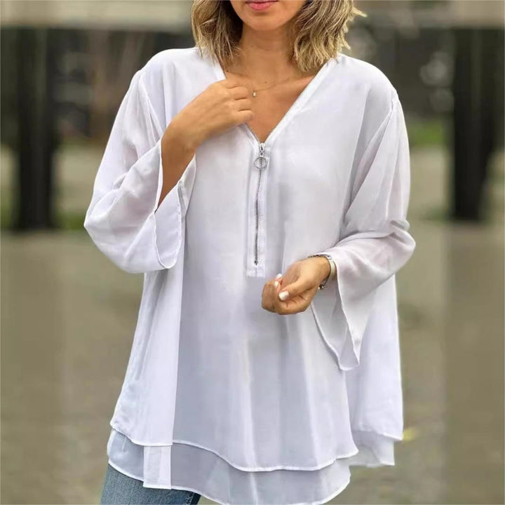Brinavelle - Blouse tunique en mousseline fluide