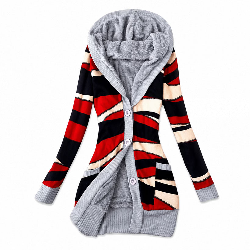 Ines - Cardigan thermique à capuche