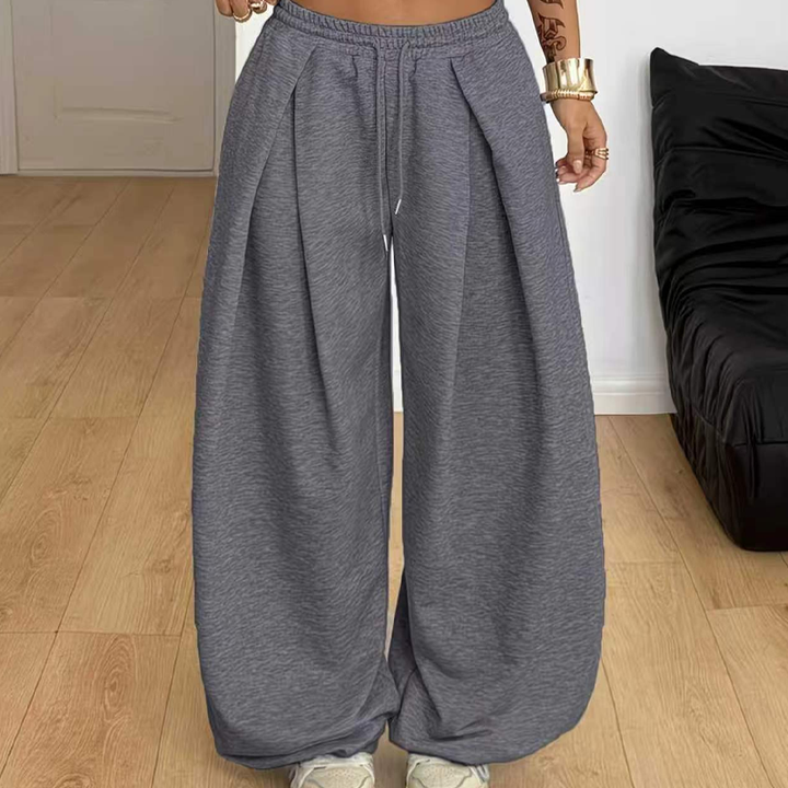 Annis - Pantalon ample décontracté à taille coulissée