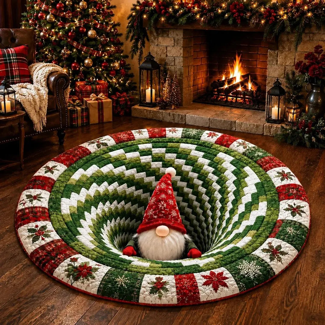 Adelie - Tapis de Noël rond et festif