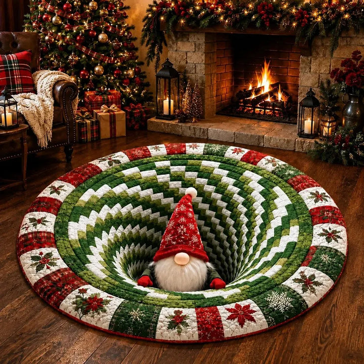 Adelie - Tapis de Noël rond et festif