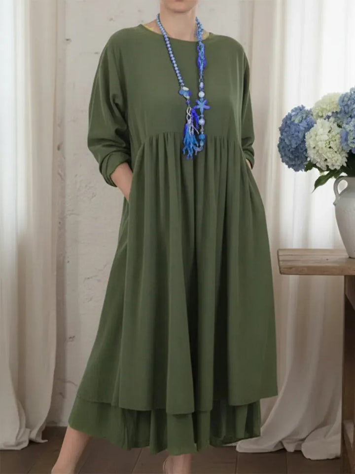 Agatha - Robe midi trapèze au toucher doux