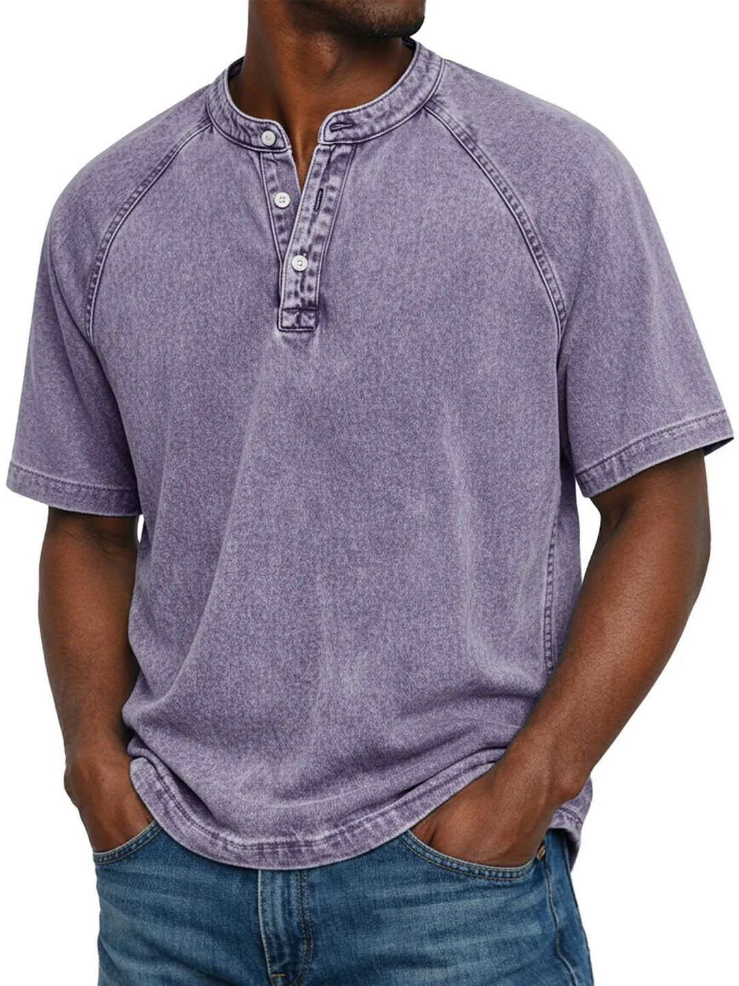 Flynn - T-shirt vintage délavé, doux au toucher