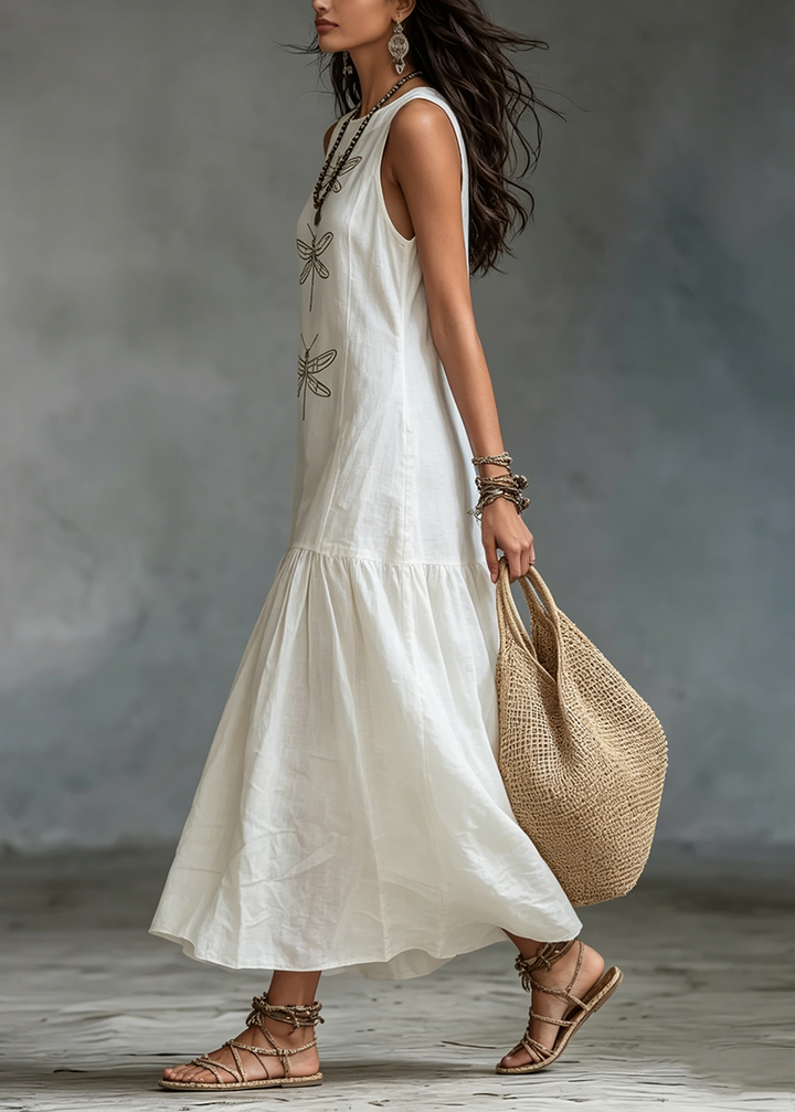 Caelisse - Robe longue en lin aérée