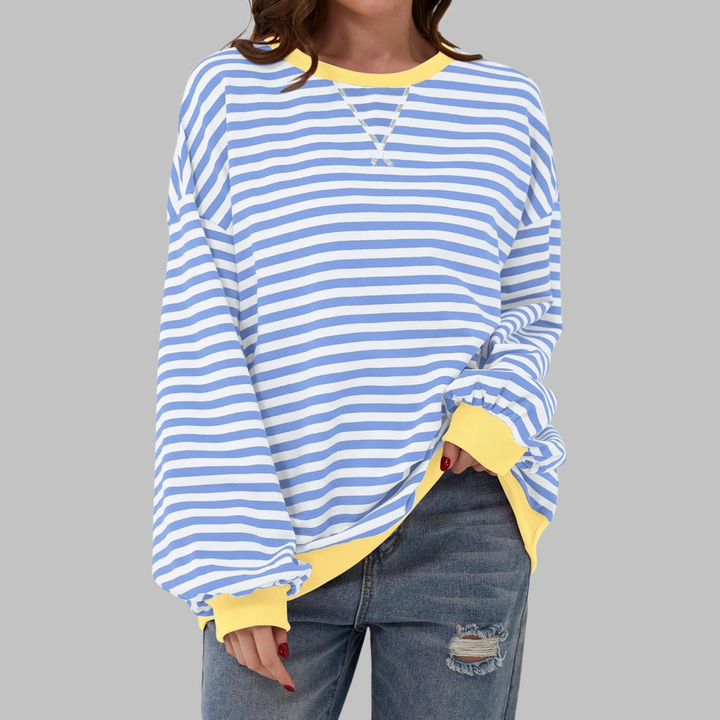 Adelia - Sweat rayé à manches longues au toucher doux