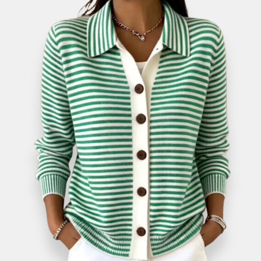 Briana - Cardigan à rayures doux au toucher