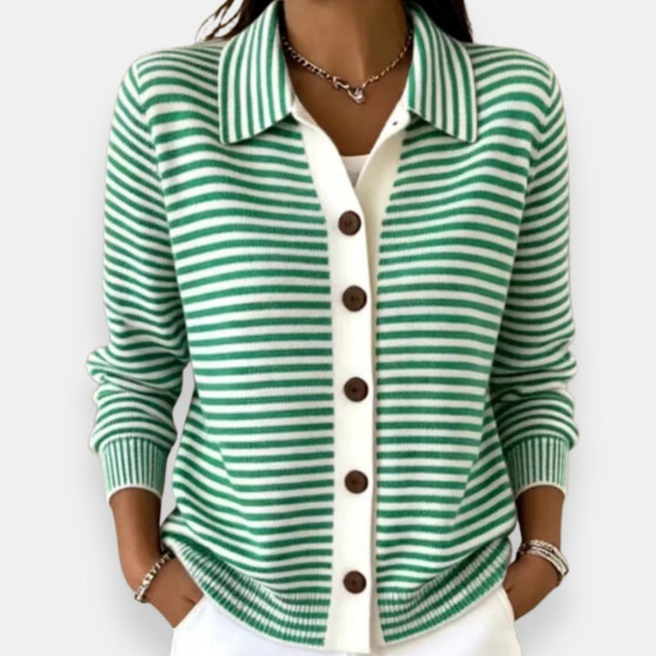 Briana - Cardigan à rayures doux au toucher