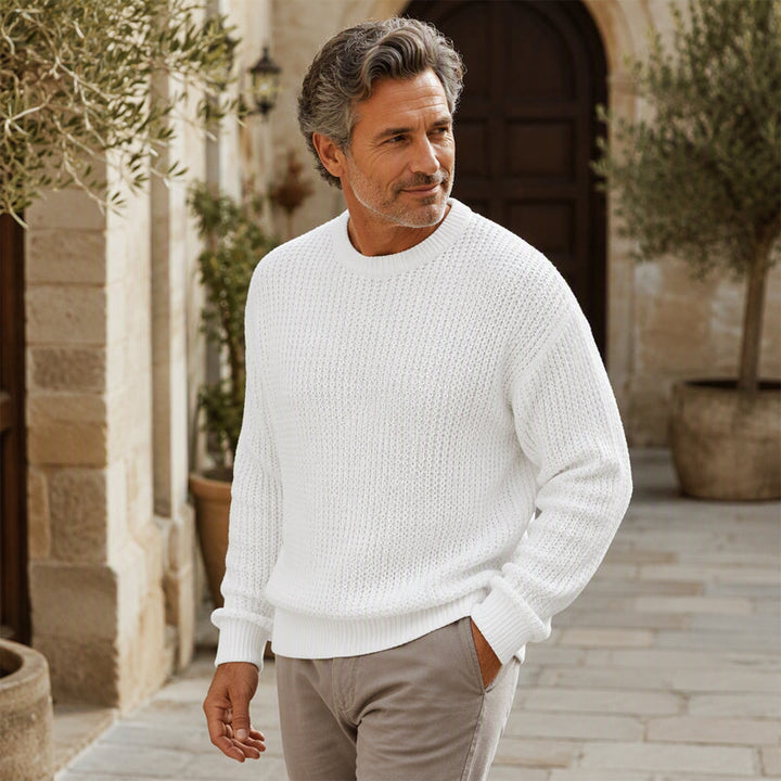 Isric - Pull col rond en maille texturée