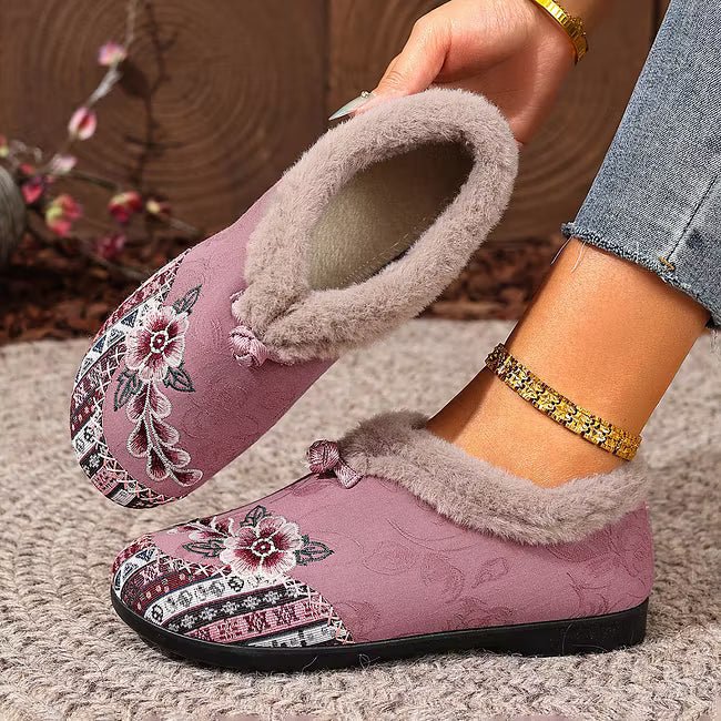 Isola - Chaussures à enfiler en velours à motif floral