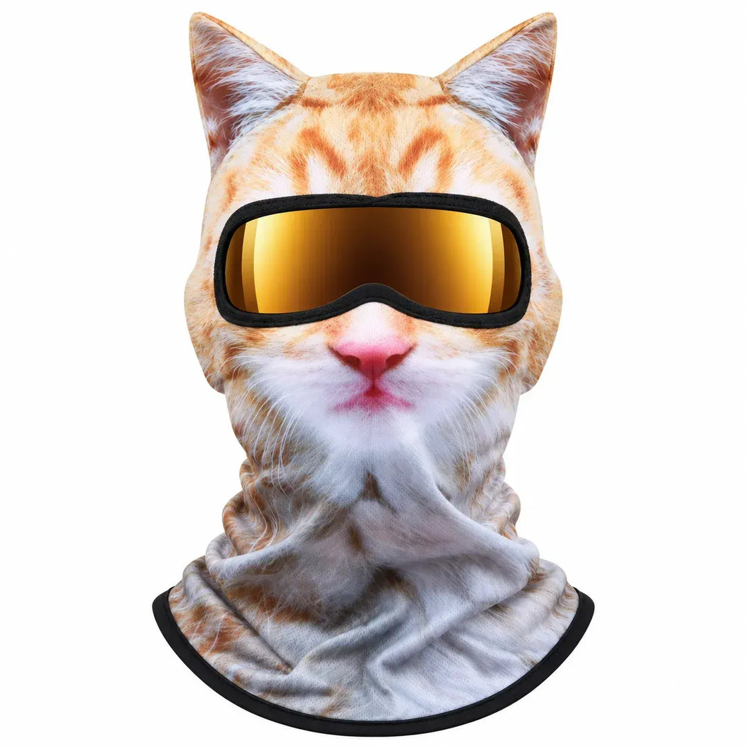 Hadren - Cagoule de ski en tissu doux avec visage d'animal