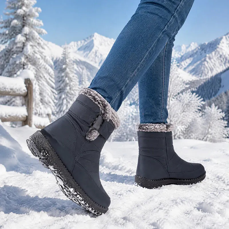 Adina - Bottines d'hiver à revers en peluche