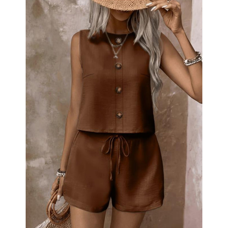 Abilene - Ensemble coordonné débardeur texturé et short