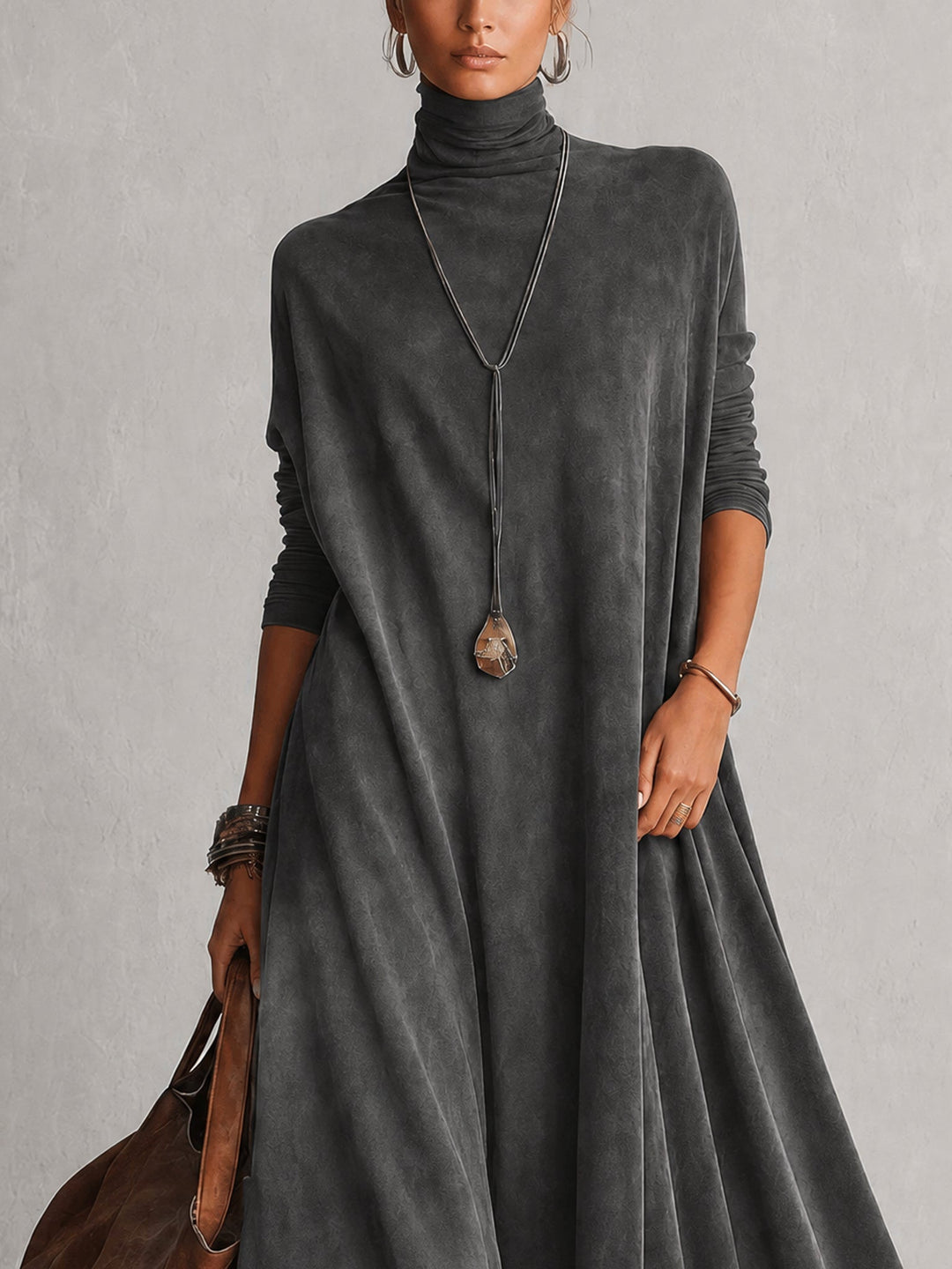 Lavina - Robe trapèze maxi au toucher doux