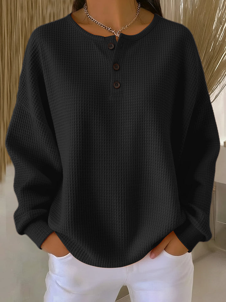 Carabelle - Sweat-shirt Henley texturé