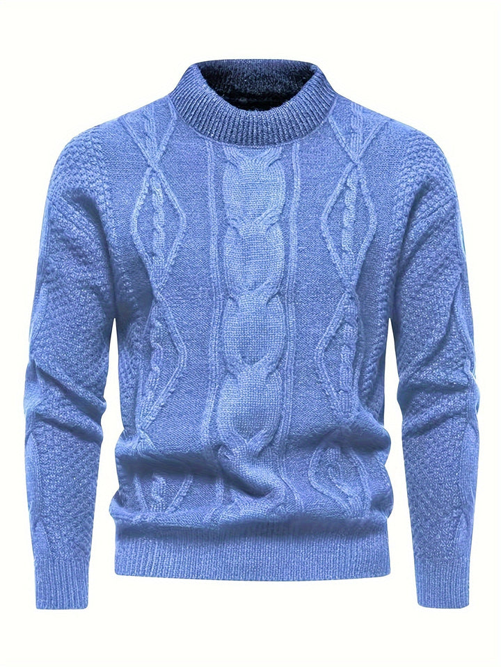 Kael - Pull en maille torsadée à col montant