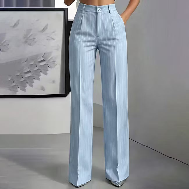 Blyss - Pantalon large à rayures élégantes