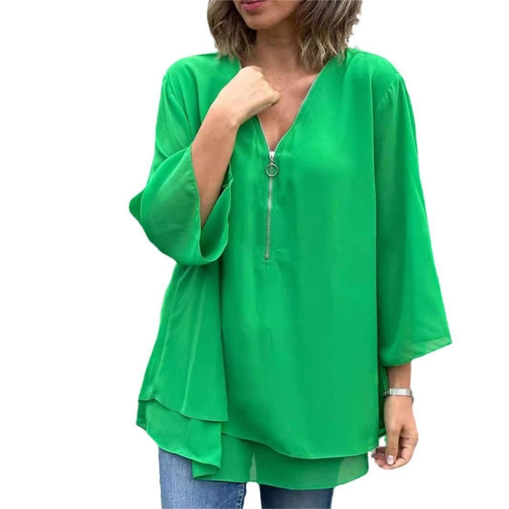 Brinavelle - Blouse tunique en mousseline fluide